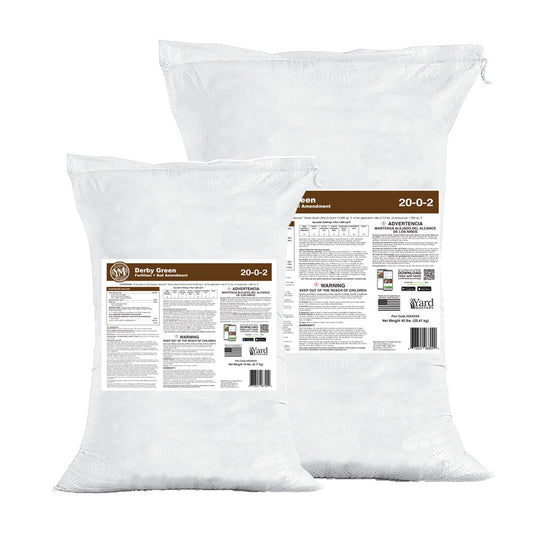 (25% Off) 20-0-2 Derby Green - Granular Lawn Fertilizer | Yard Mastery