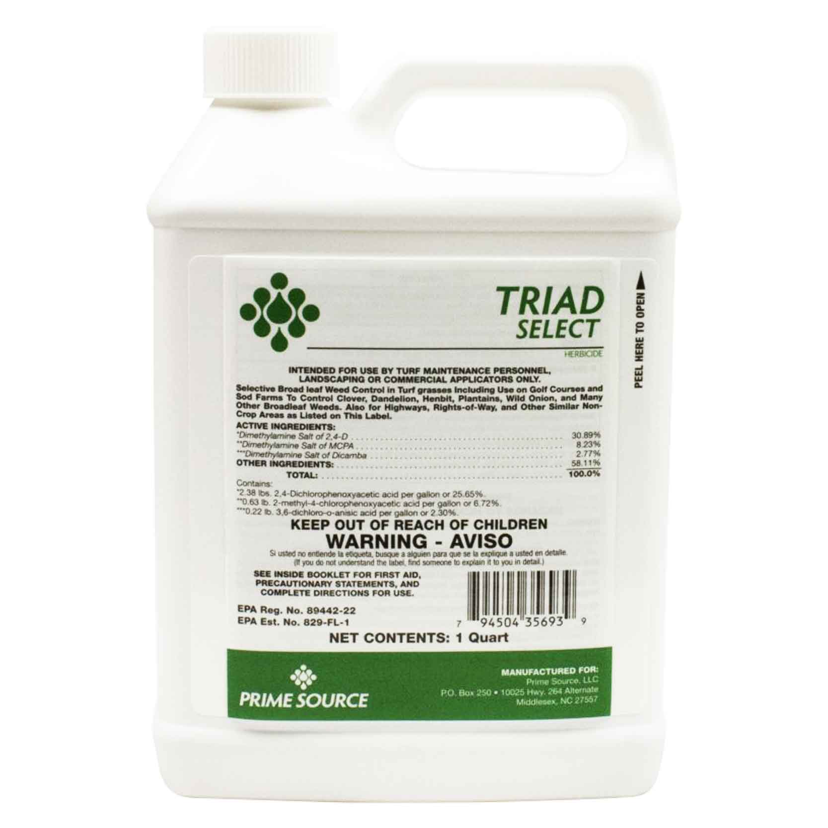 image herbicide ingredients Triad Select Herbicide