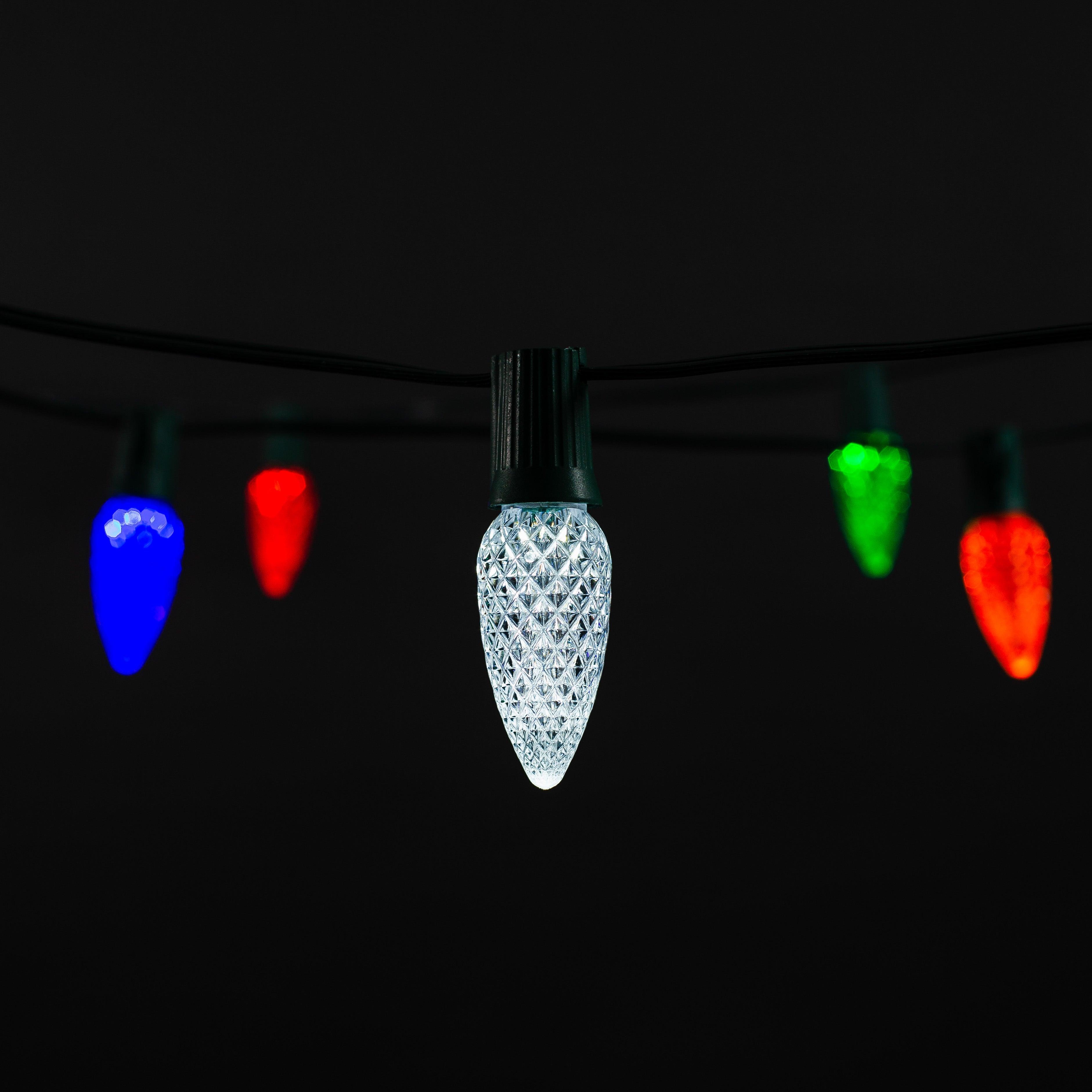 C9 LED Faceted Bulb (25 pieces) | Christmas