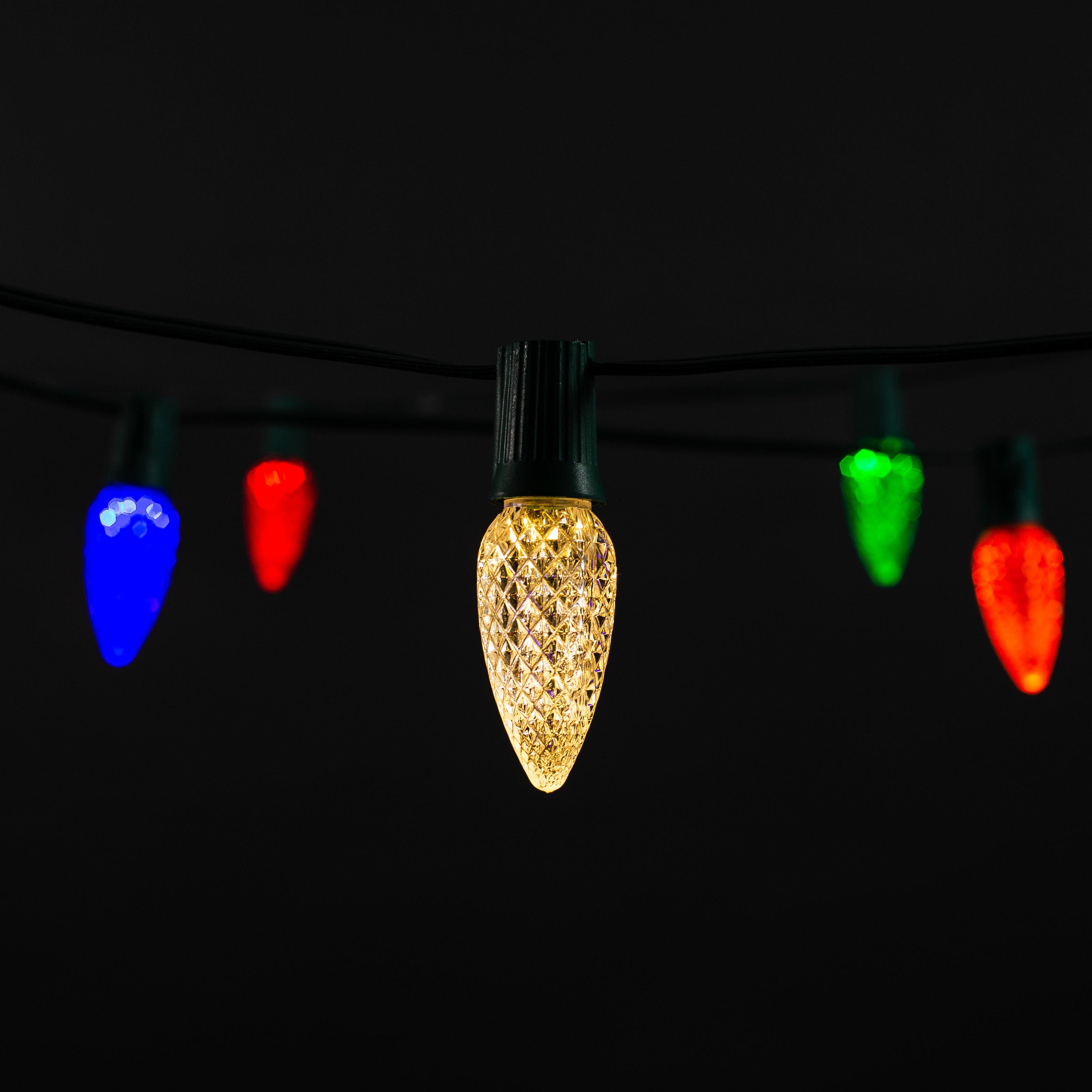 C9 LED Faceted Bulb (25 pieces) | Christmas